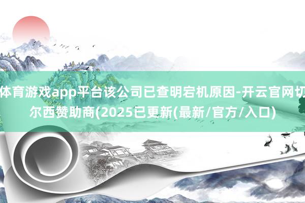 体育游戏app平台该公司已查明宕机原因-开云官网切尔西赞助商(2025已更新(最新/官方/入口)