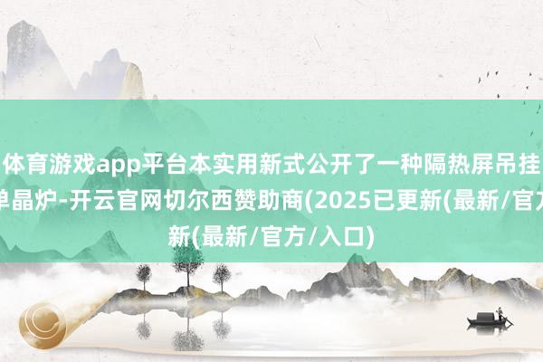 体育游戏app平台本实用新式公开了一种隔热屏吊挂组件及单晶炉-开云官网切尔西赞助商(2025已更新(最新/官方/入口)