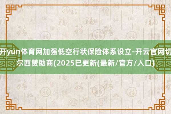 开yun体育网加强低空行状保险体系设立-开云官网切尔西赞助商(2025已更新(最新/官方/入口)