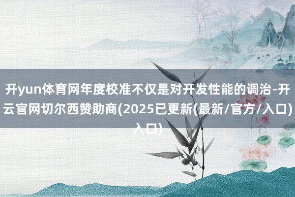 开yun体育网年度校准不仅是对开发性能的调治-开云官网切尔西赞助商(2025已更新(最新/官方/入口)