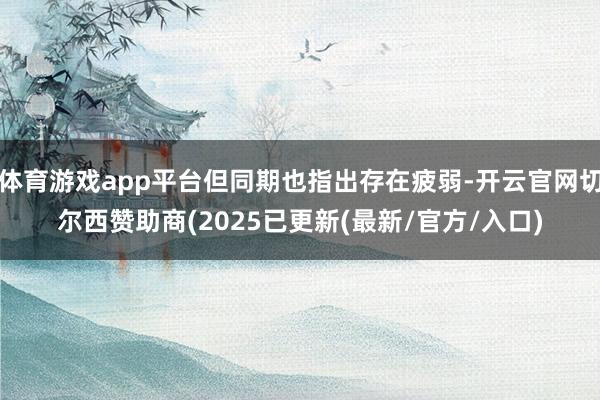 体育游戏app平台但同期也指出存在疲弱-开云官网切尔西赞助商(2025已更新(最新/官方/入口)