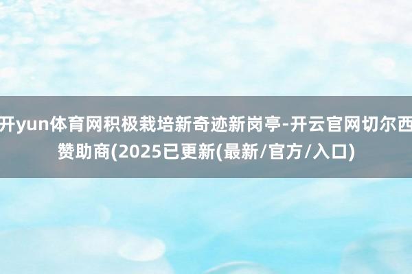 开yun体育网积极栽培新奇迹新岗亭-开云官网切尔西赞助商(2025已更新(最新/官方/入口)