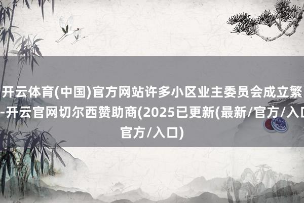 开云体育(中国)官方网站许多小区业主委员会成立繁重-开云官网切尔西赞助商(2025已更新(最新/官方/入口)